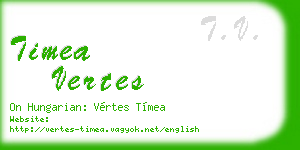 timea vertes business card