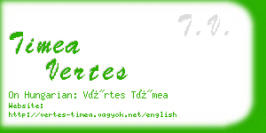 timea vertes business card